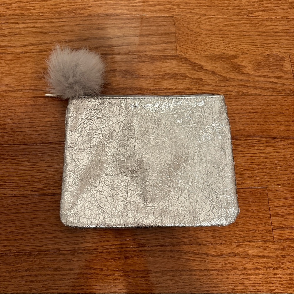 M.A.C Silver Metalic Cosmetic Bag